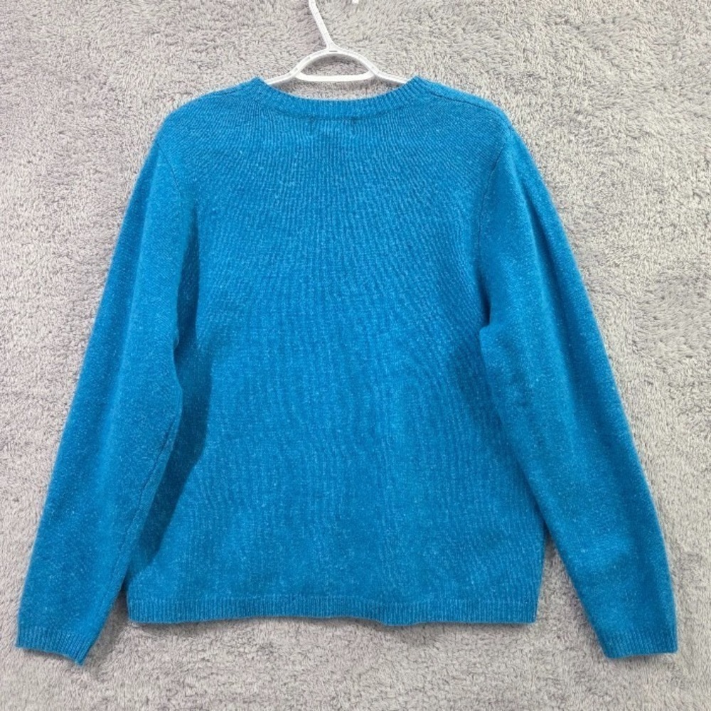 Venezia Jeans Co Blue Lambswool Blend V-Neck Pullover Sweater Women's XL (14/16) - Picture 9 of 11